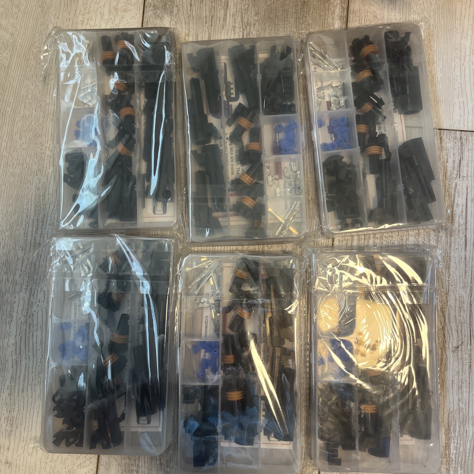 (6) 14-12 AWG 1 Pin Connectors Kit 1 Wire 1 pin/5kit/14-12AWG lot of 6