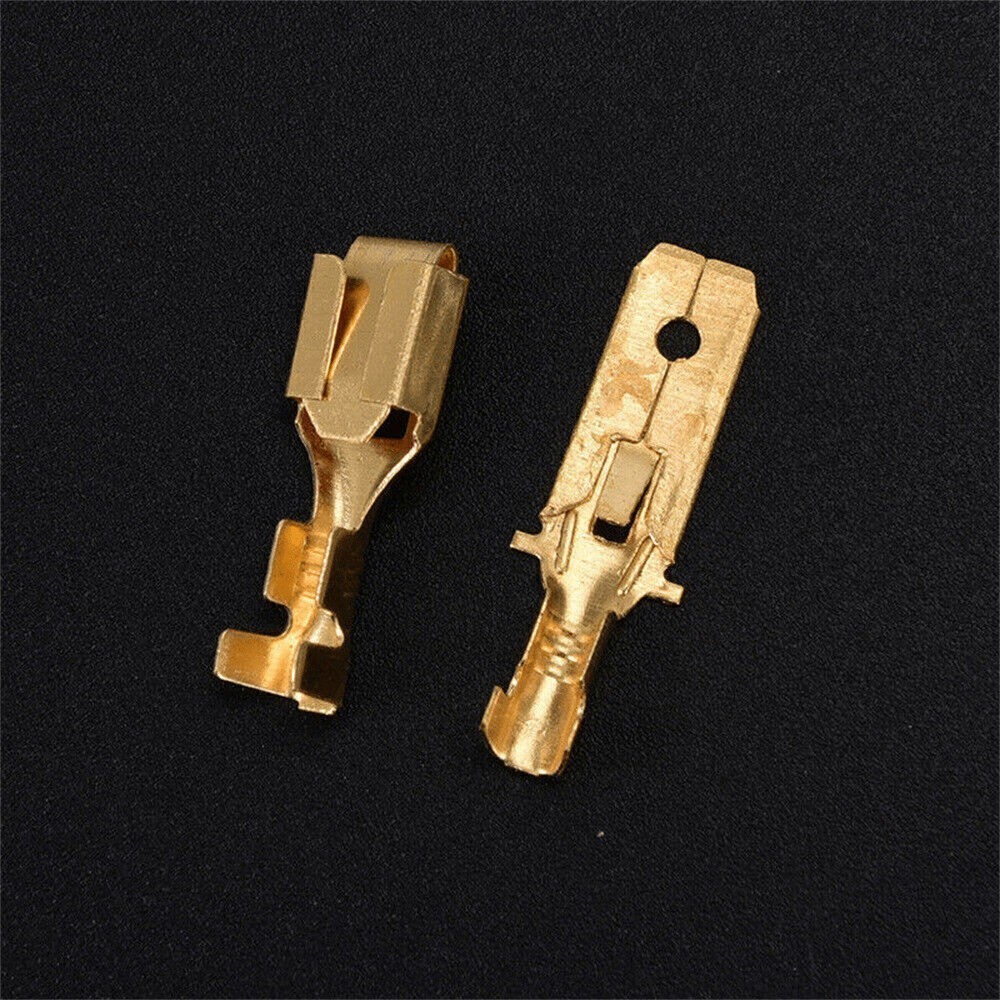 20 Set 6.3mm 1Pin Way Electrical Wire Connector Male Female Socket Plug Terminal