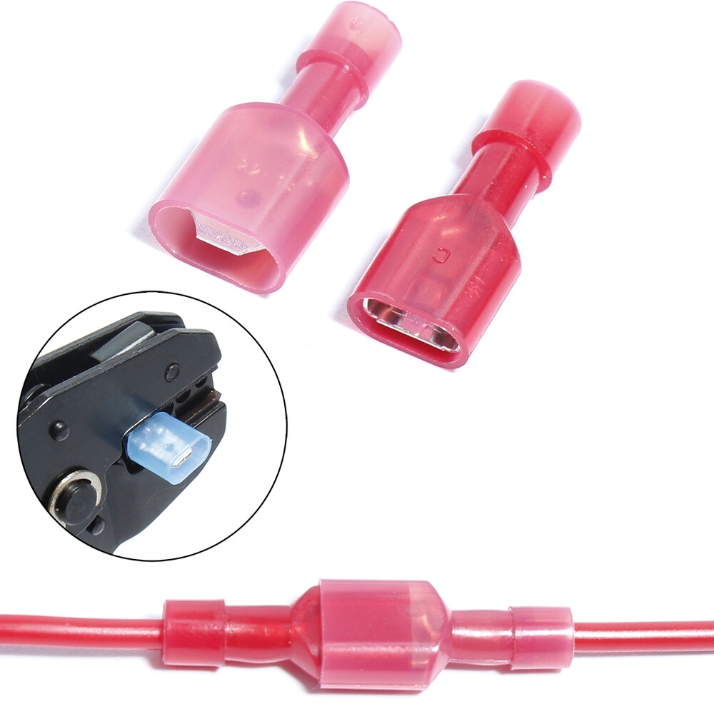 240X Insulated Spade Terminal Male Female Crimp Quick Disconnect Wire Connectors