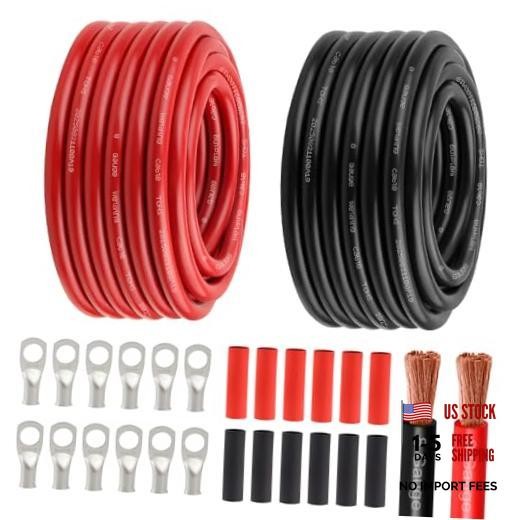 8 Awg Battery Power Cable -30FT Red + 30FT Black 8 Gauge 8AWG Red+black-30ft