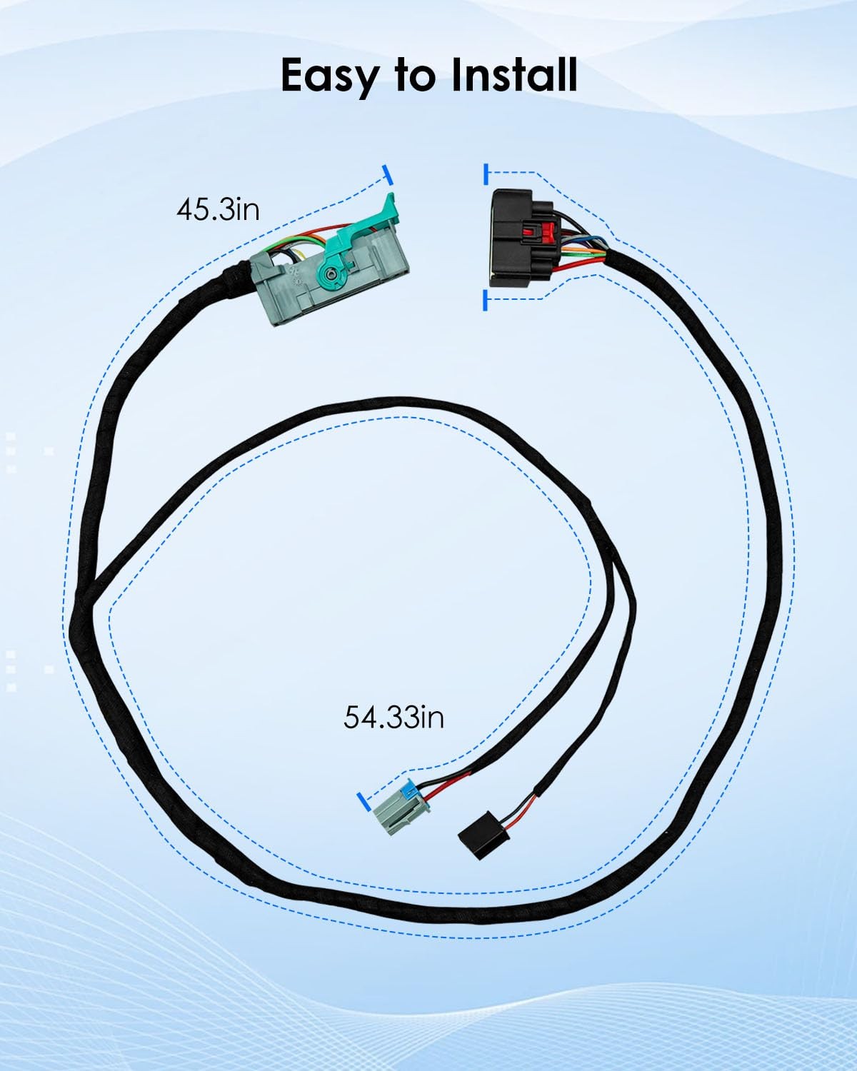 16-PIN Center Console Conversion Harness Compatible with Chevrolet Black