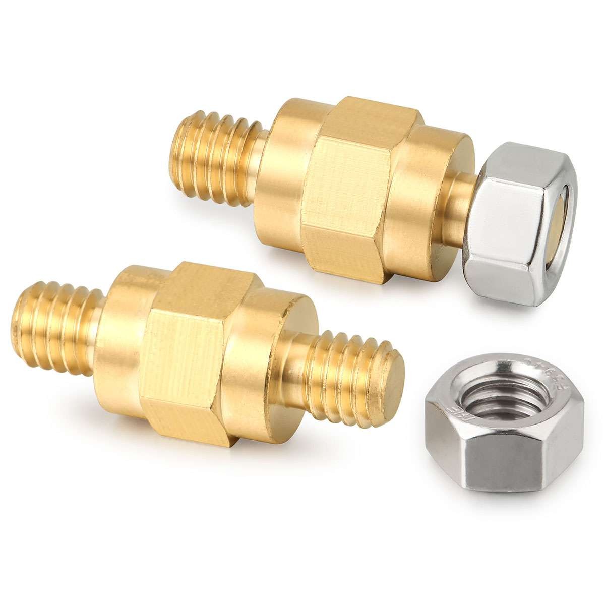 2pcs Side Post Battery Terminal 3/8″-16 Bolts Adapter Stud Extender Screws US