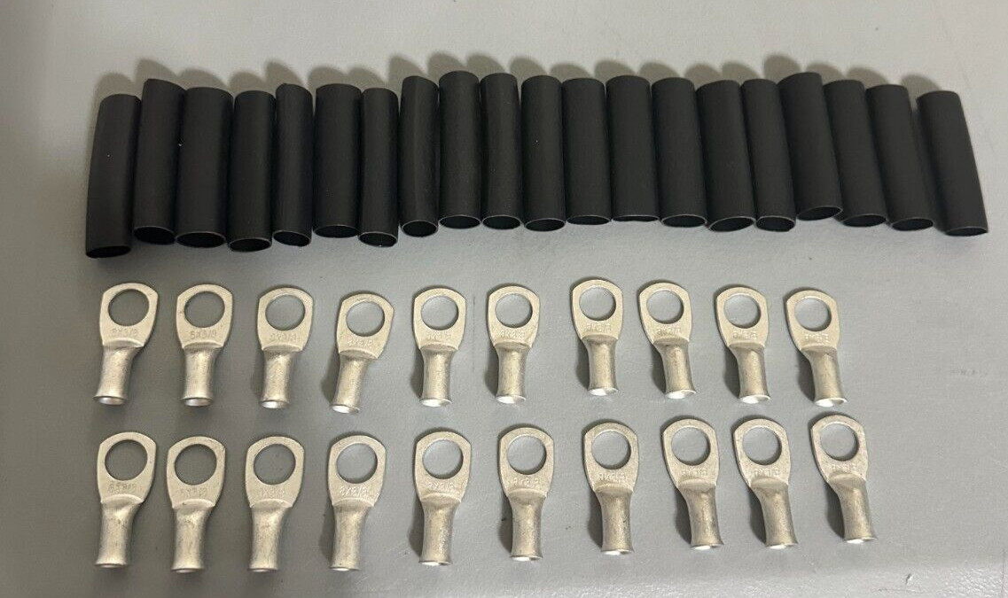Electrical Ring Terminal #8 wire connector 5/16″ w/heat shrinks Marine grade