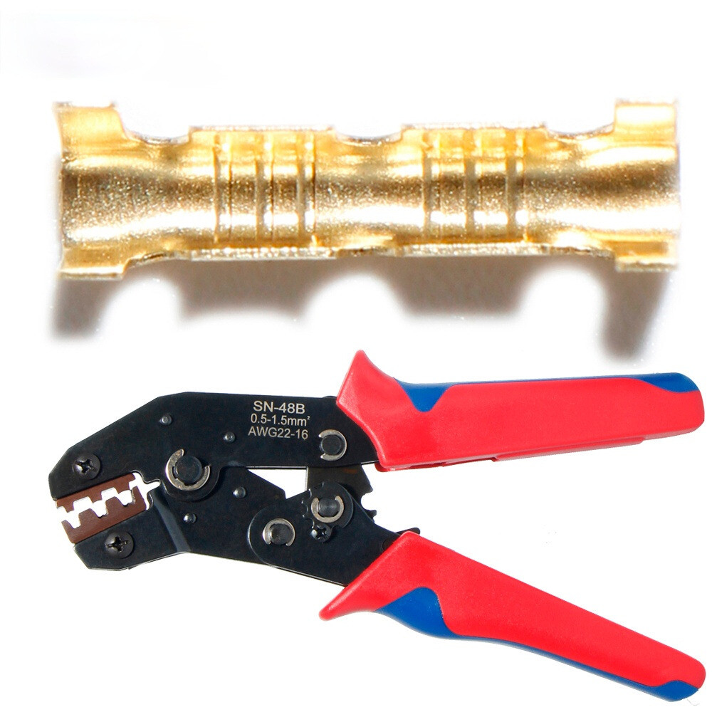 Brass Copper 0.5-1.5mm² Crimp Electrical Connector Wire Terminals Kit /1x SN-48B