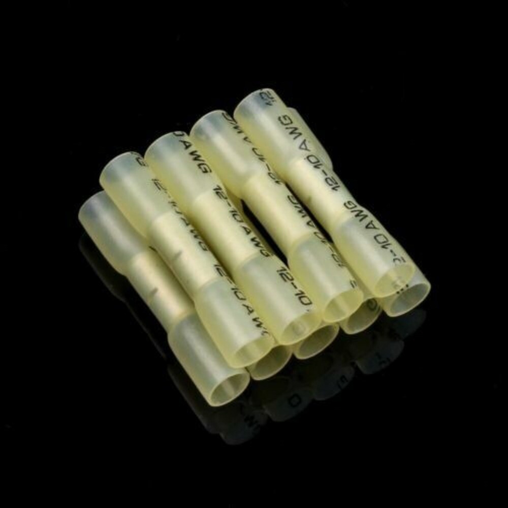 200PCS 22-10AWG Heat Shrink Butt Seal Terminals Electrical Wire Crimp Connectors