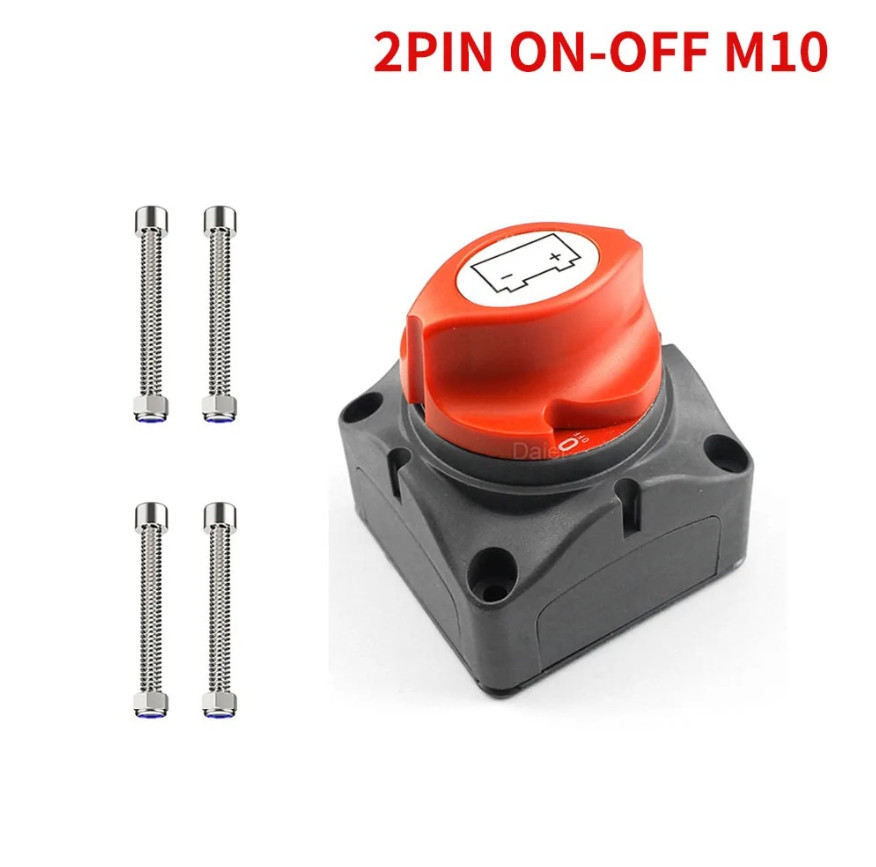 1pcs DaierTek Car Battery Disconnect Switch 12V-48V Cut Off Isolator for Vehicle