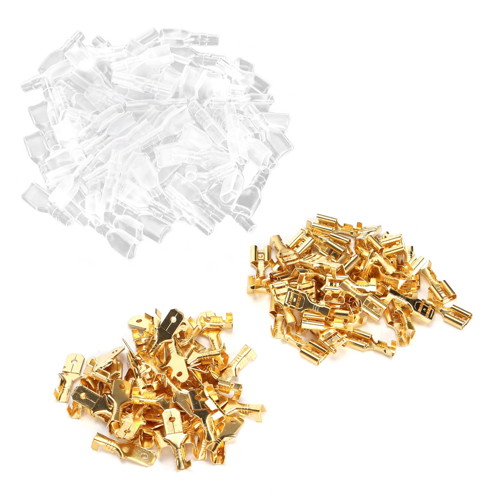 50 Pairs Crimp Terminal Electric Brass Insulating Wire Cable Connector New