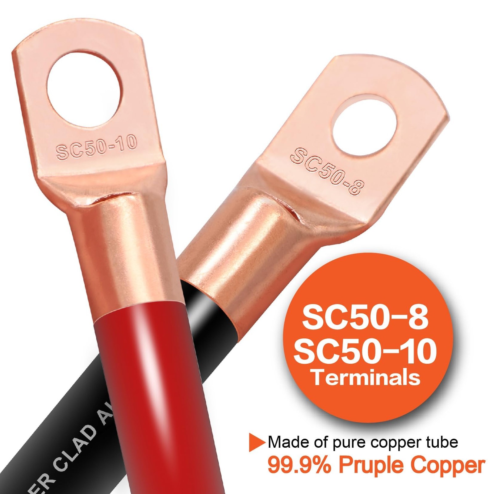 1/0 Gauge Wire20ft Each Red/Black Copper Clad Aluminum CCA Primary Automoti…