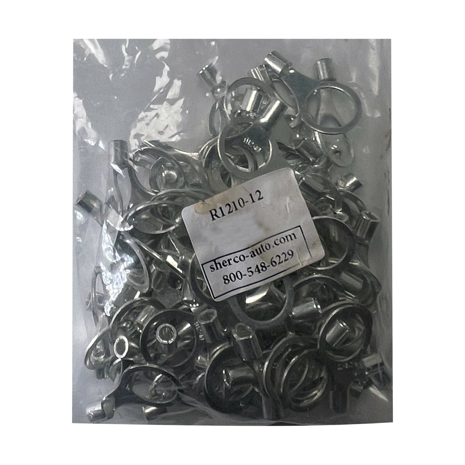 100 Pcs Non-Insulated Ring Connector 12-10 Gauge 1/2″ Stud Wire Connector – USA