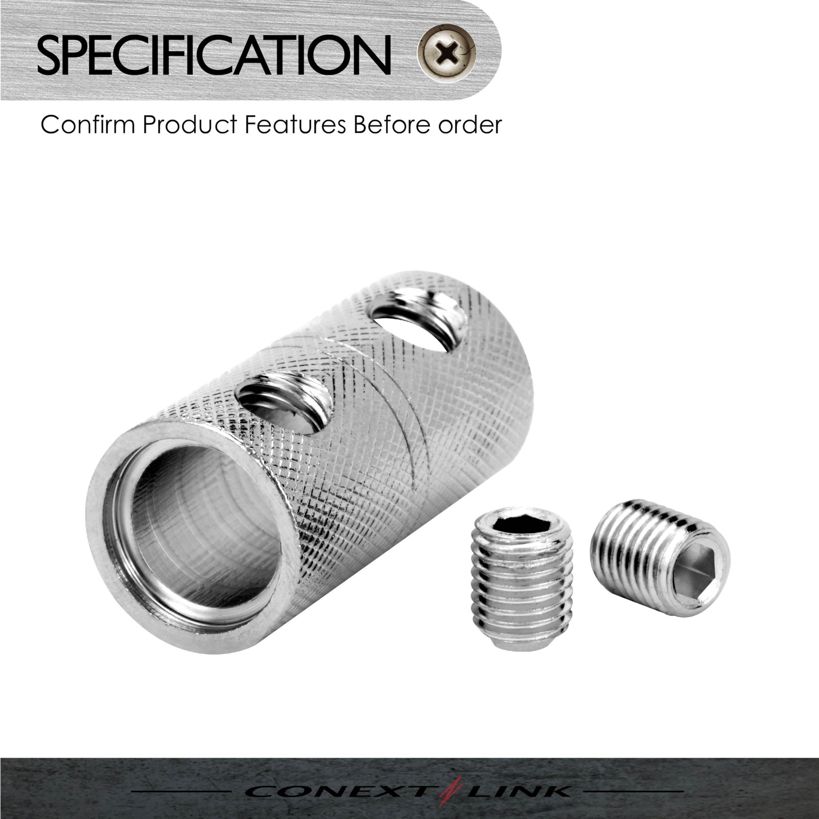 WCT0N-2 Wire Coupler Terminal Butt Connector With Set Screws 2 Pack (1/0 Gauge)