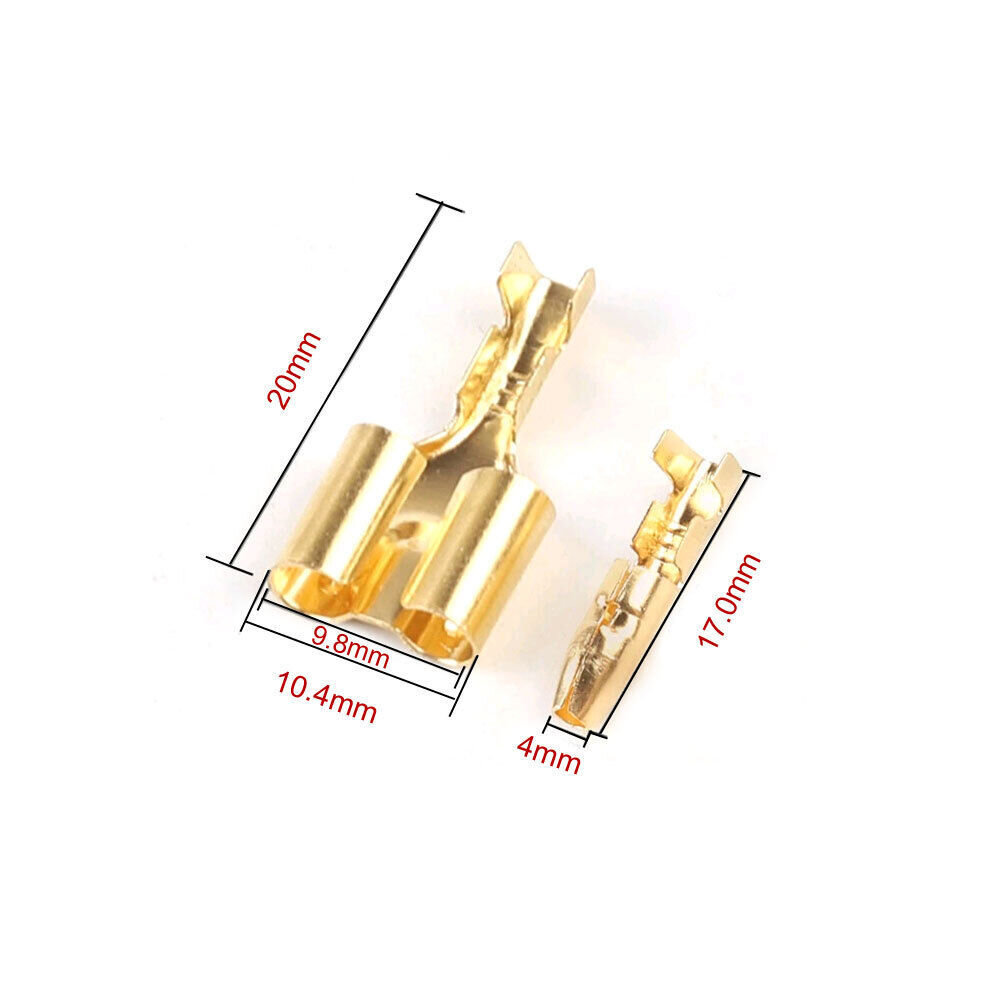 10Set 1 Female 2 Male 4.0 Bullet Crimp Terminal Car Electrical Wire Connector.