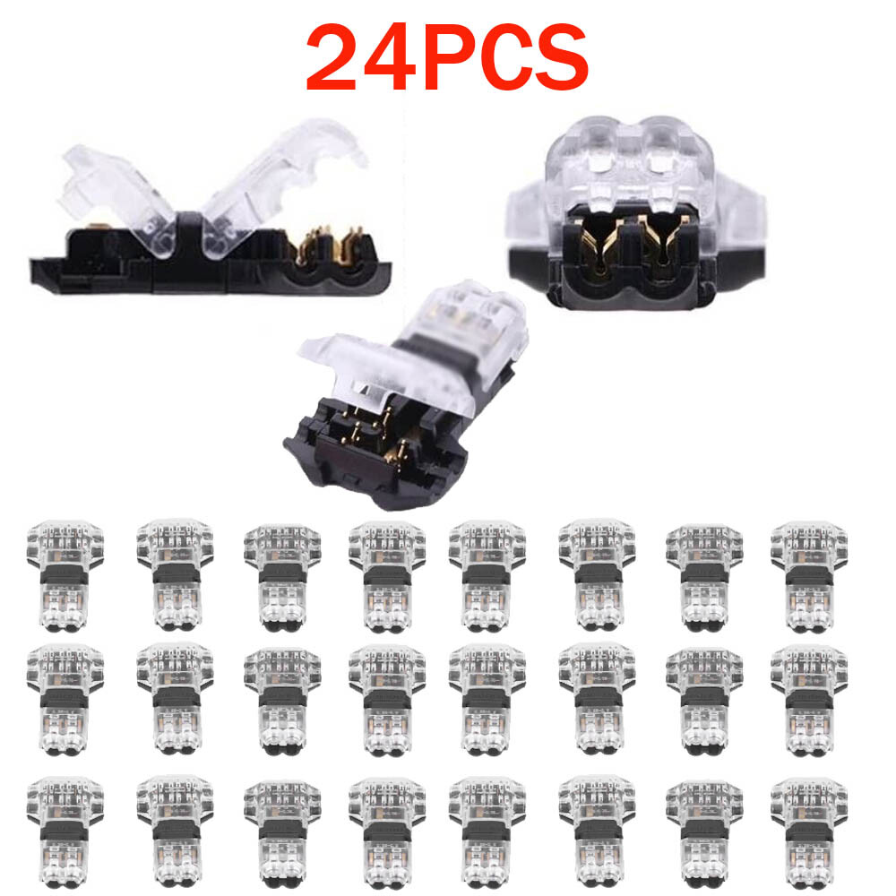 24 PCS Low Voltage T Tap Wire Connectors 3 Way Wire Connector for 18-22AWG Wire