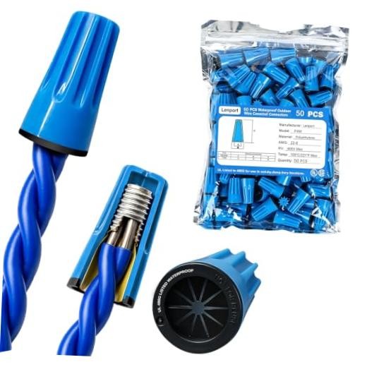 2026 New Grade 50PCS Waterproof Wire Connectors Nuts 22-8AWG,P4W Wire