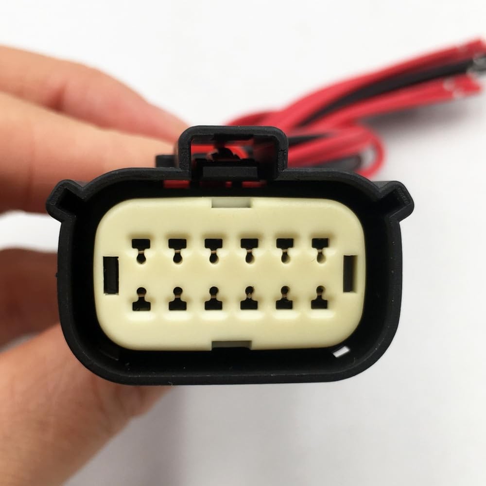 12 Pin Headlights Connector Harness Pigtail Plug Compatible with Chevrolet Eq…