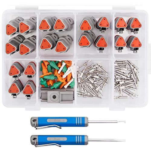 3 Pin Deutsch DT Connector Kit 10 Sets with Pin Removal Tools 3-Pin (10 Pairs)