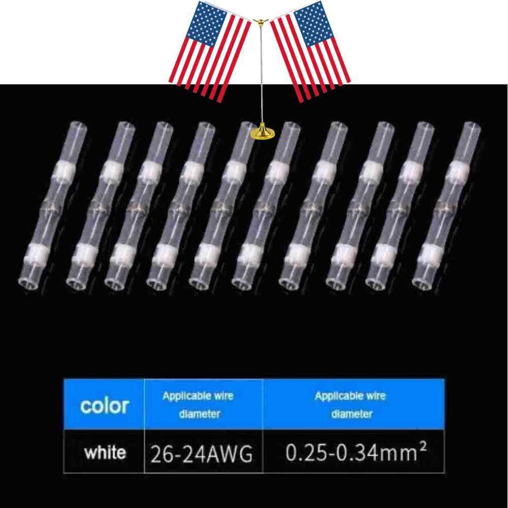 26-24 AWG 50/200PCS Solder Seal Heat Shrink Wire Connector Waterproof Terminals