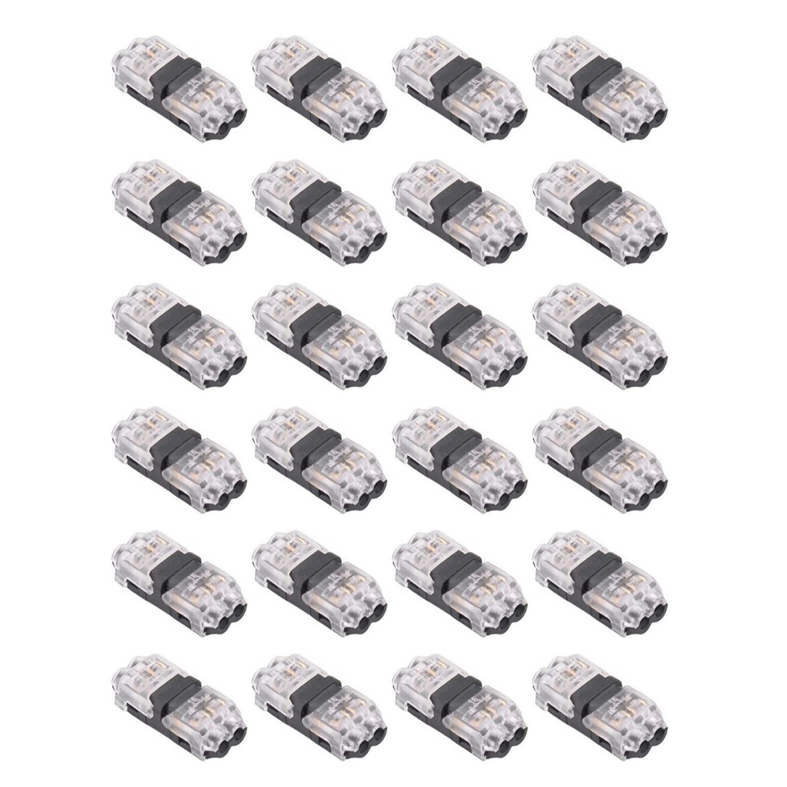 24x Quick Splice Connector 2 Pin Solderless For Wire 18-22 AWG Automotive Use