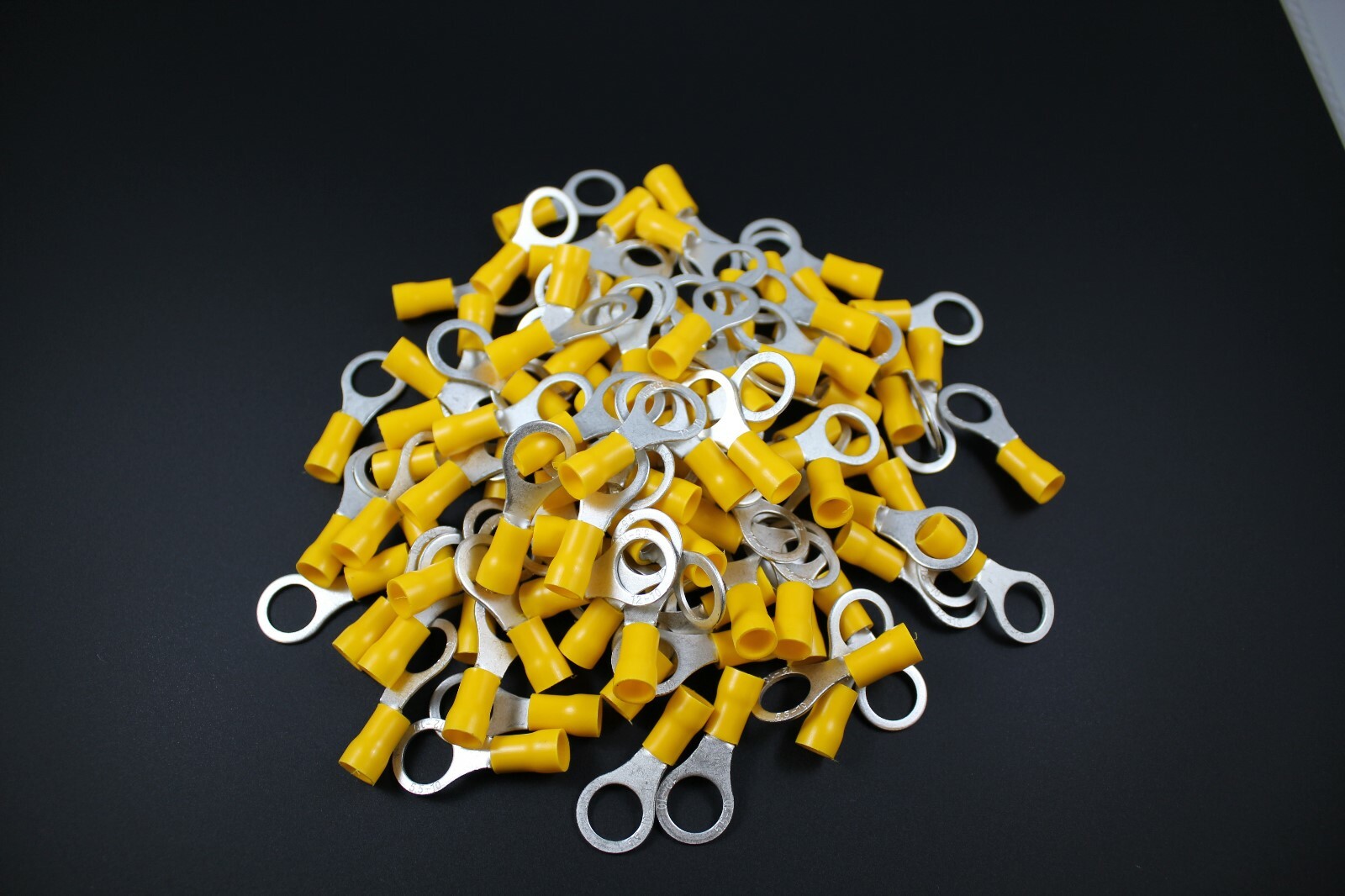 10-12 GAUGE VINYL RING 3/8 CONNECTOR 100 PK CRIMP TERMINAL AWG WIRE YVRT38