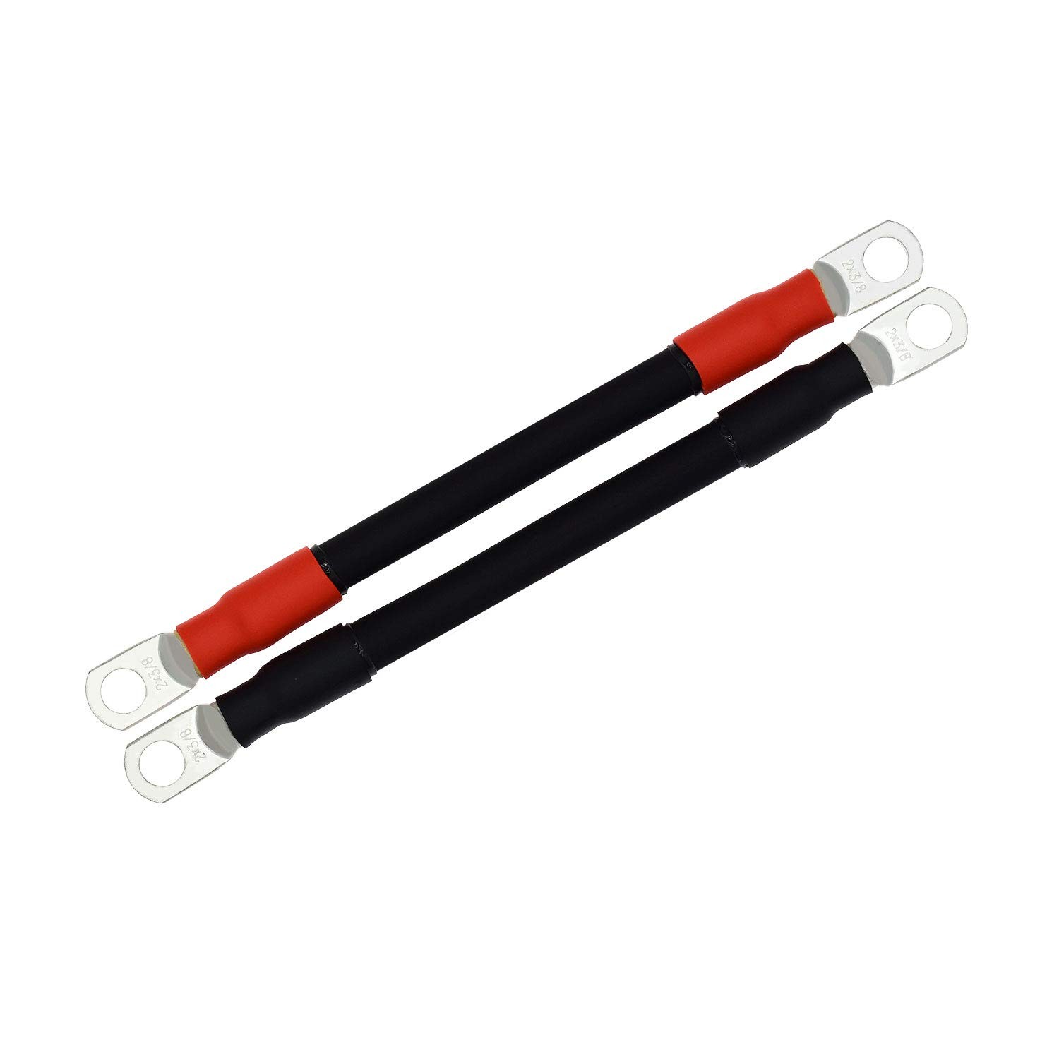 2PC 2 AWG Gauge Battery Power Inverter Cables,Tinned Copper Terminal,Good for…