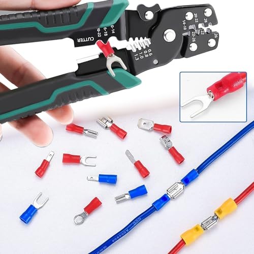 Wire Crimp Connectors 2.8mm/4.8mm/6.3mm 22-10AWG Male and Female 125Pcs