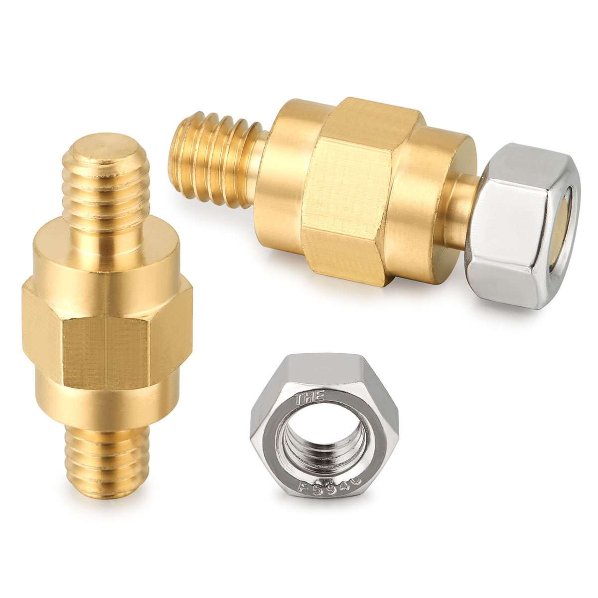 2pcs Side Post Battery Terminal 3/8″-16 Bolts Adapter Stud Extender Screws US