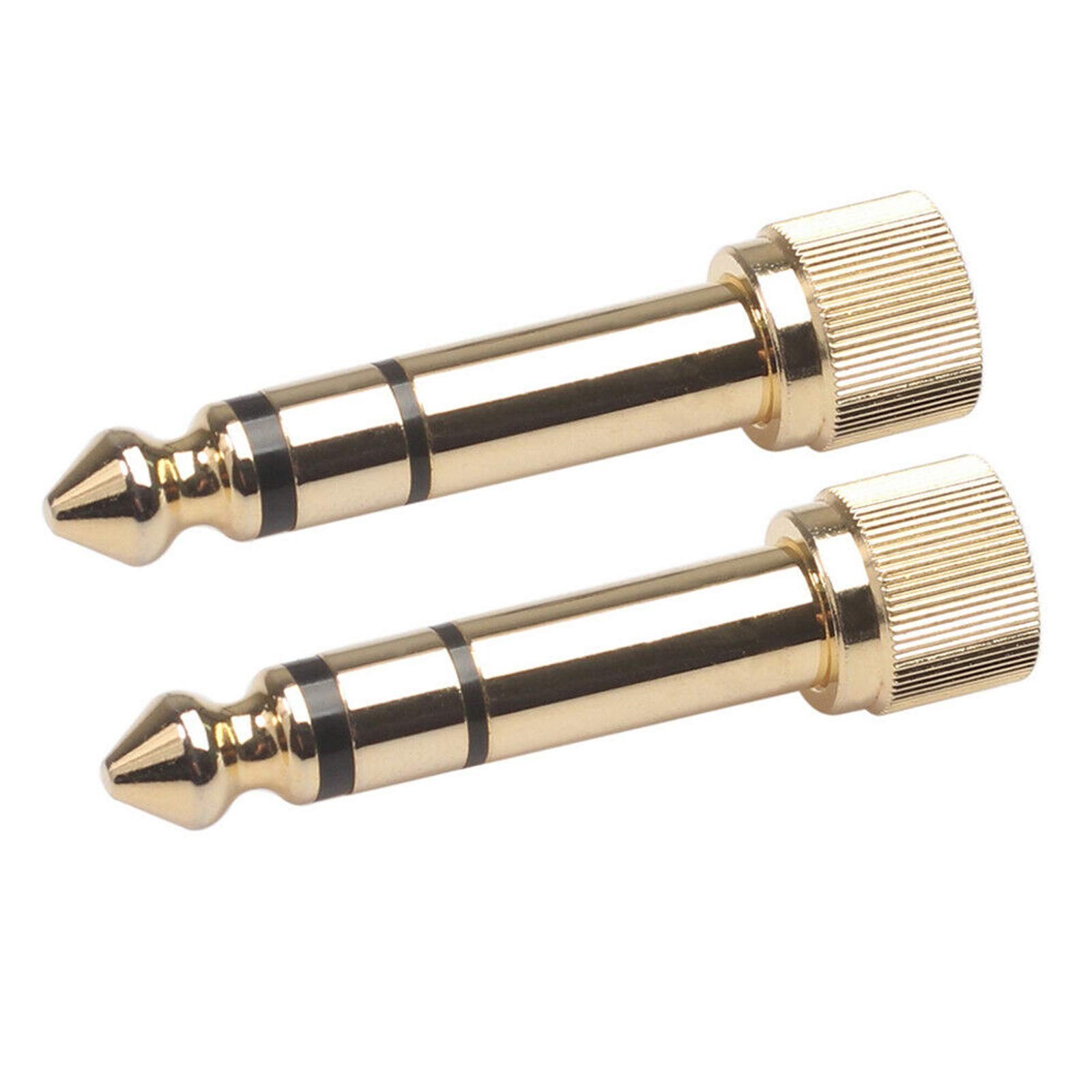 daier 6Pcs 6.35mm Male to 3.5mm Female Audio Screw Adapter