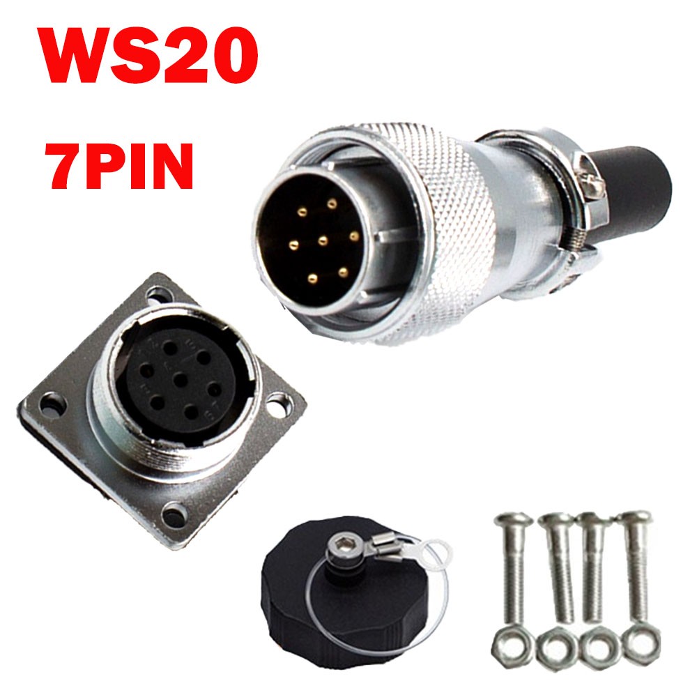 WS20 10A 7 Pin Aviation Plug Socket,Industrial Electrical Power Connector USA