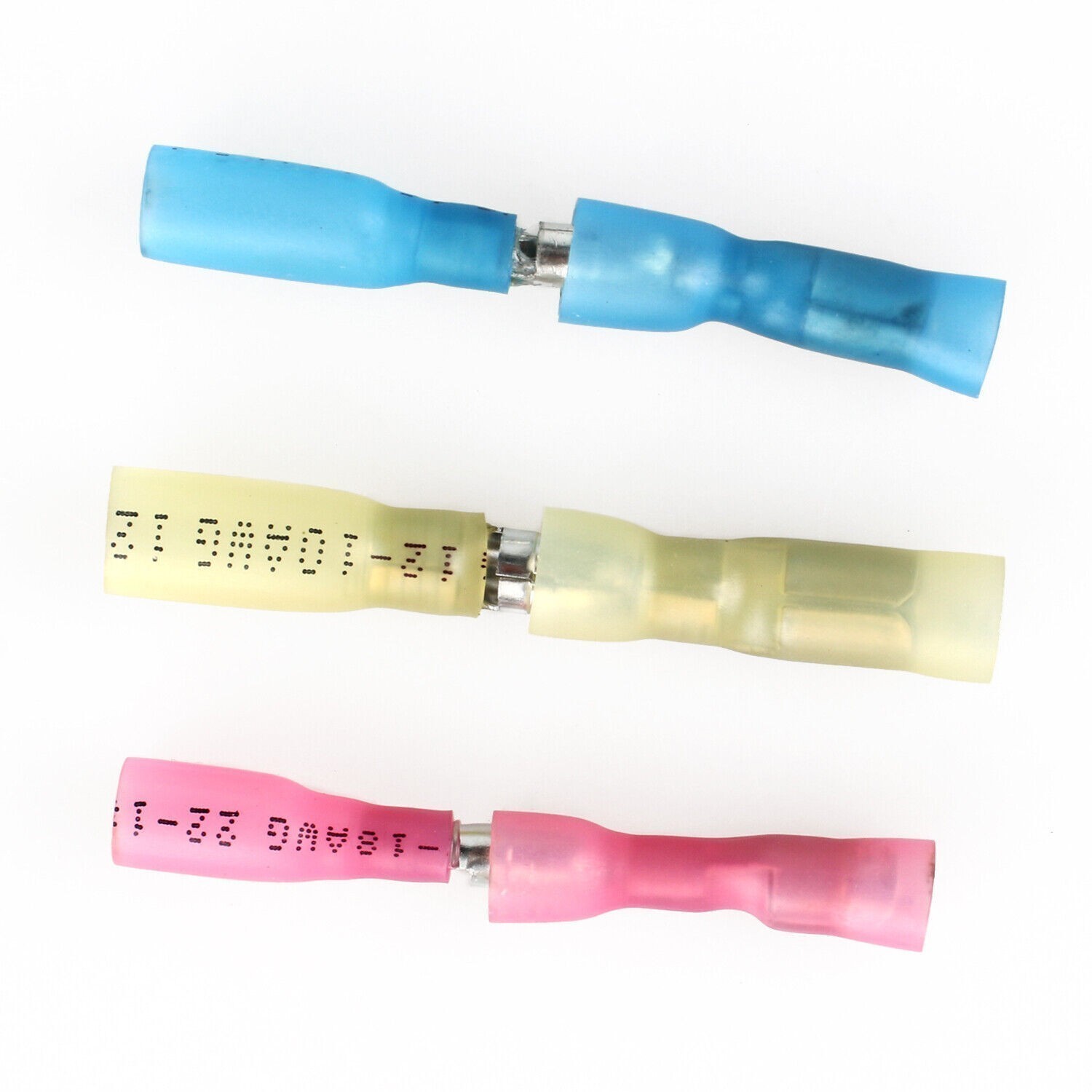 100-200pcs Heat Shrink Bullet Wire Connectors 22-10AWG Male Female Crimp