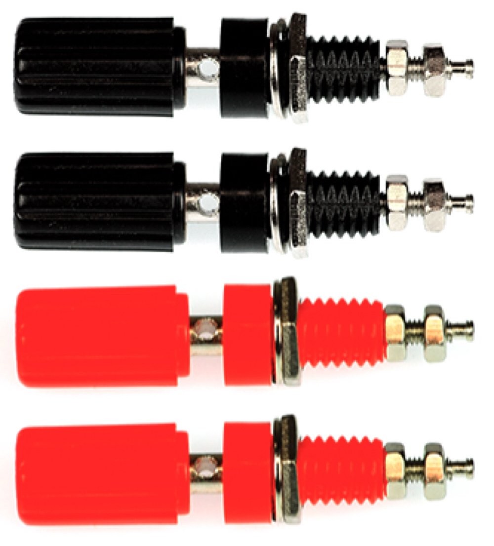 CESS Amplifier Terminal Connector Binding Post Banana Plug 1.8 inches, Red