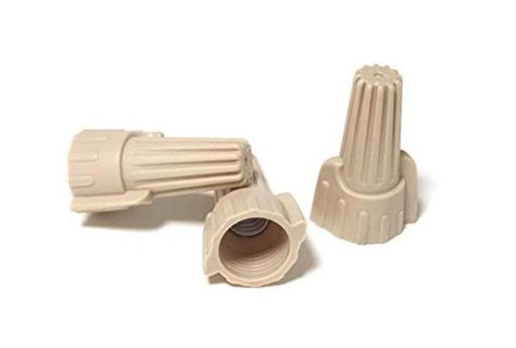 Happy Emily 500pcs, Tan Winged Wire Connectors, Twist-On Easy Screw On Type