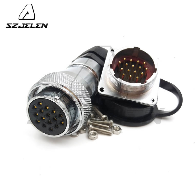 WS28 10A 16pin waterproof Aviation Wire Cable Connector,IPanel Mount Connector