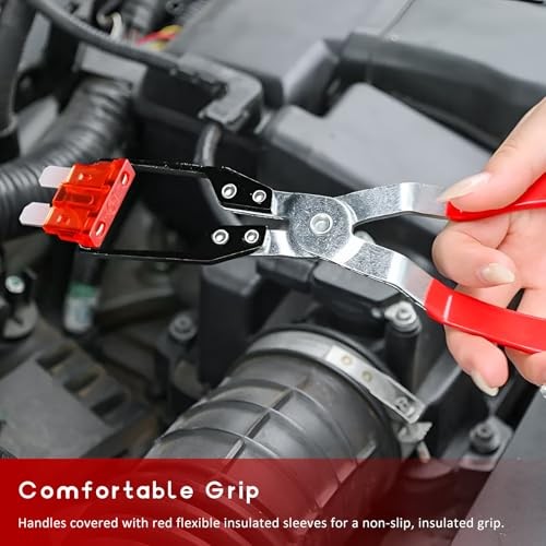 2 PCS Relay Puller Pliers, Vehicle Relay & Fuse Puller Battery Terminal Wiper