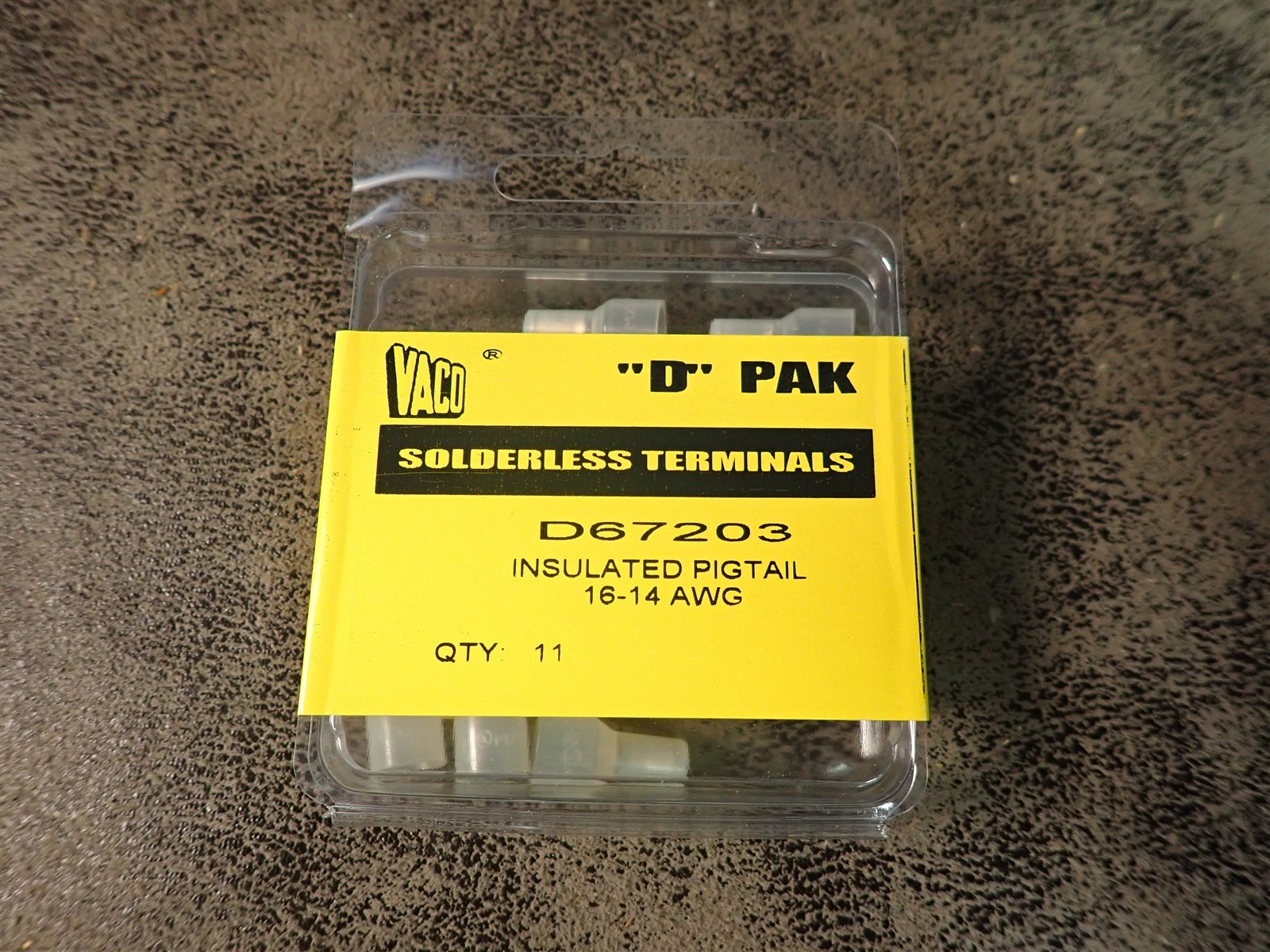 Klein/Vaco D67203 Insulated Pigtail Terminals 16-14 AWG 5-11 Packs 55 Total G109