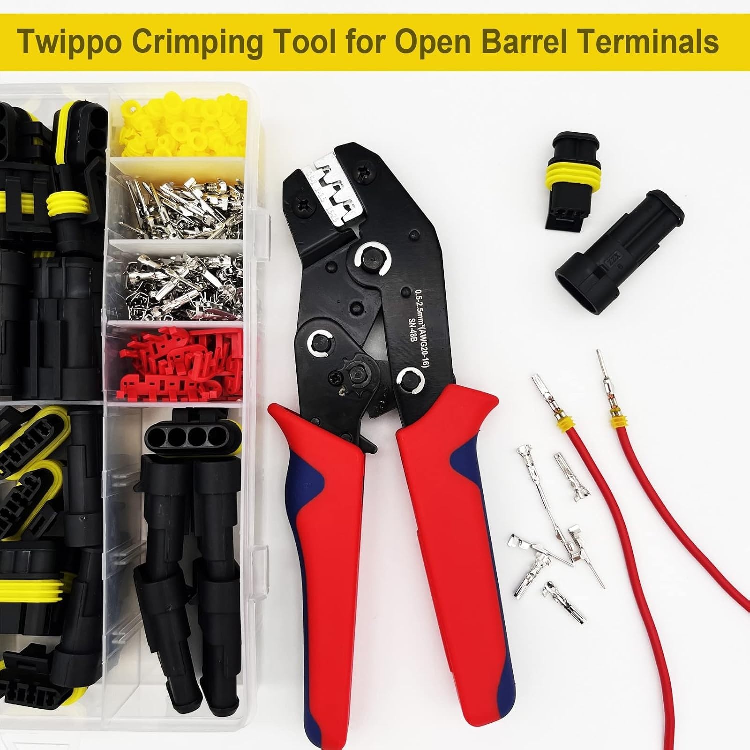 800Pcs Waterproof Connectors & Crimping Tool for Automotive & Marine Use