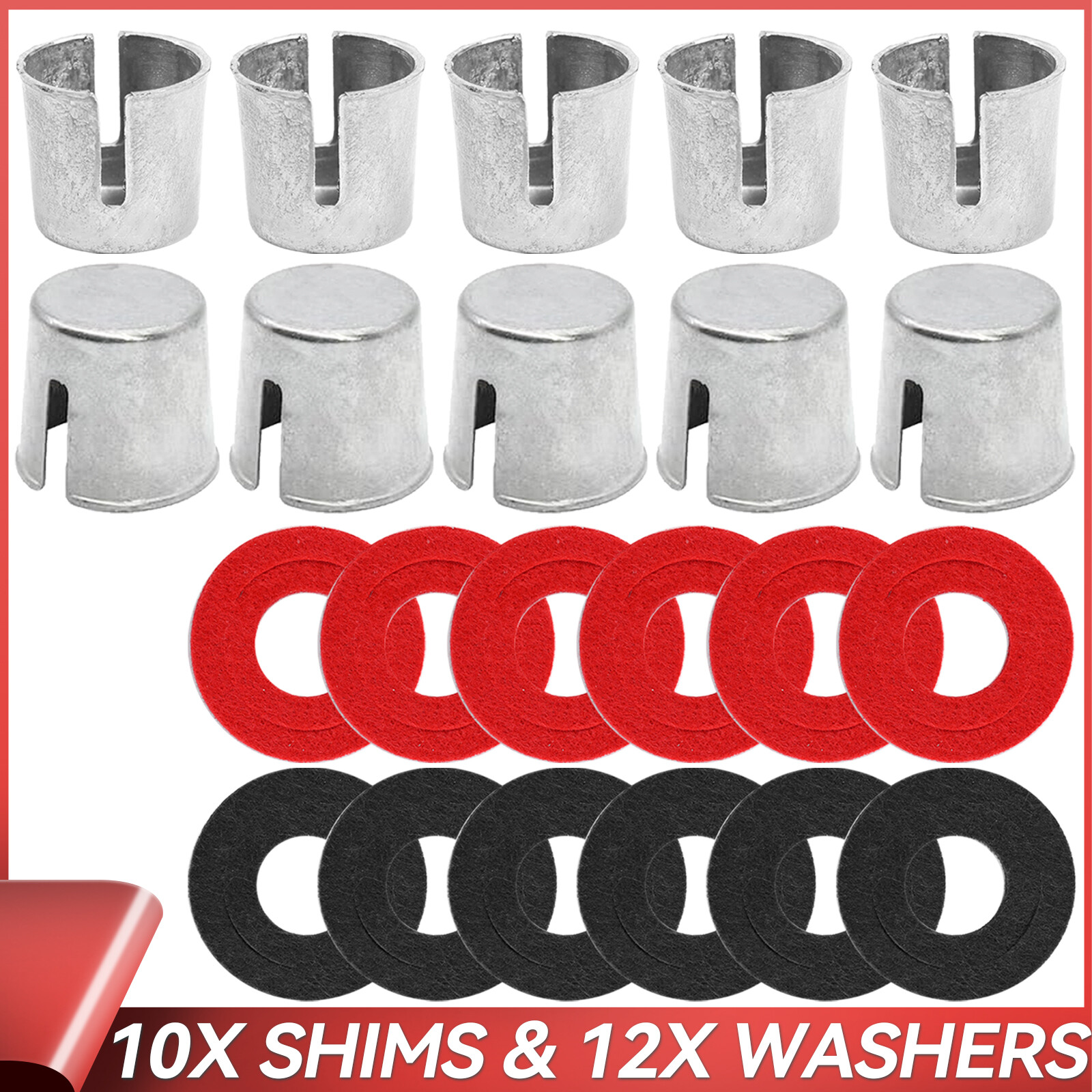 10PCS Car Battery Post Terminal Shims Lead Terminal Shim Caps with 12 P Auto