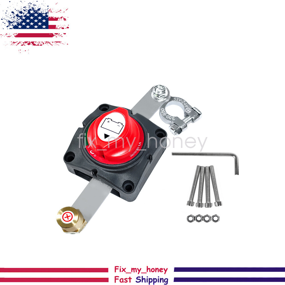 Top Post Battery Disconnect Switch, 12-48 V Battery Power Cut Master Switch