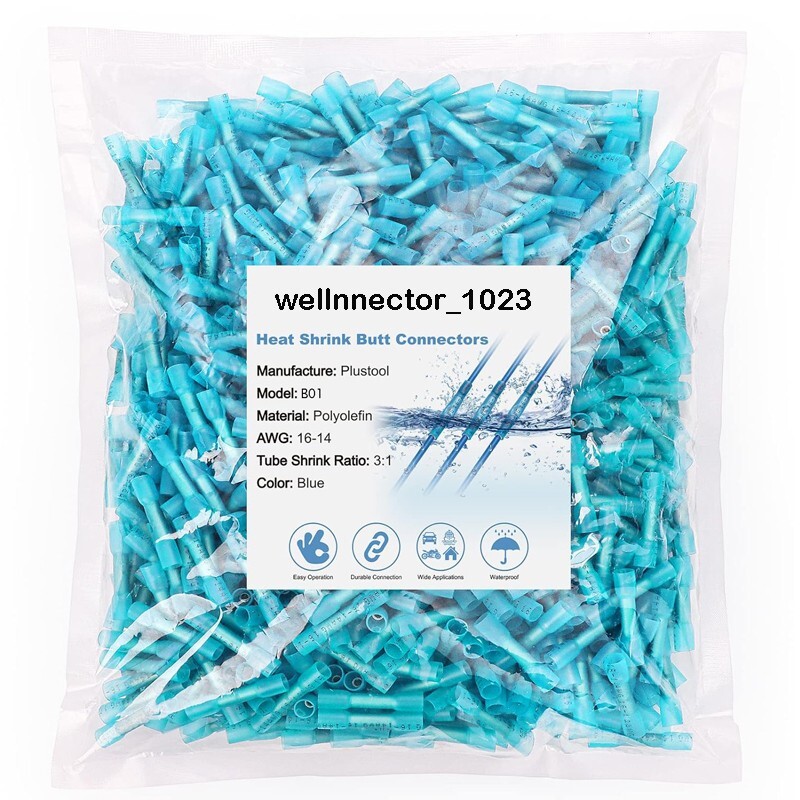 500/100x Waterproof Heat Shrink Butt Wire Splice Crimp Connectors Terminals Kit