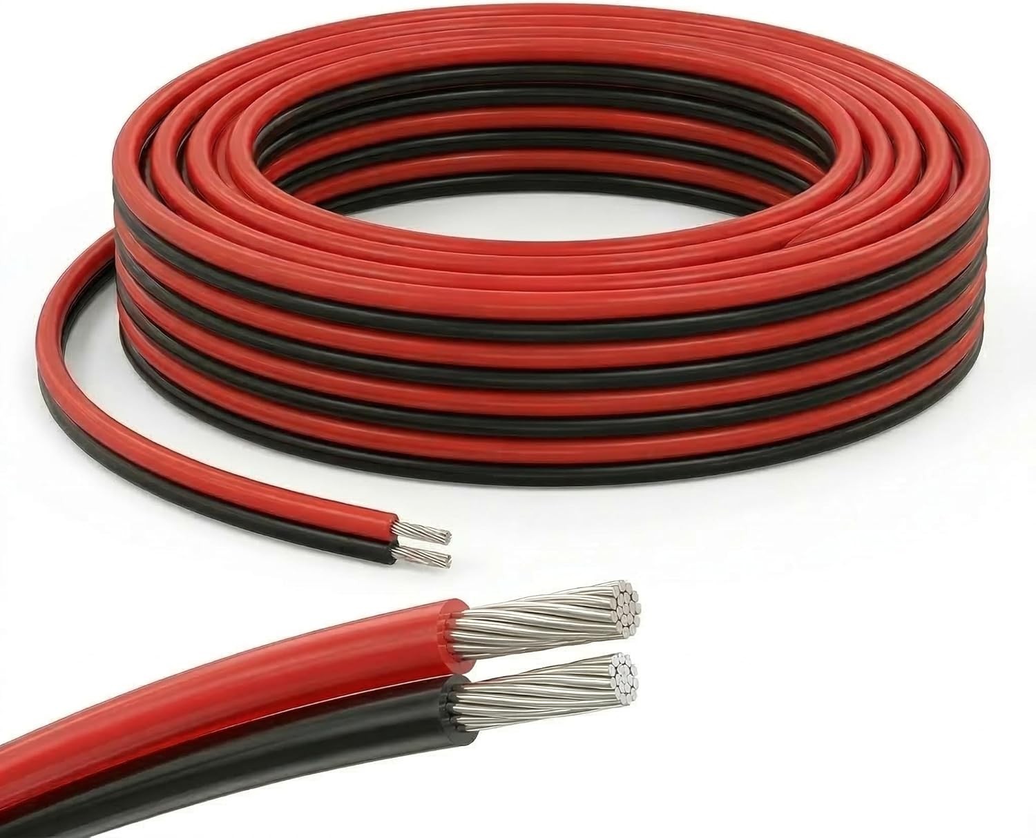 66ft 20AWG 2-Pin Tinned Copper Extension Cable for LED Strips, 12V/24V