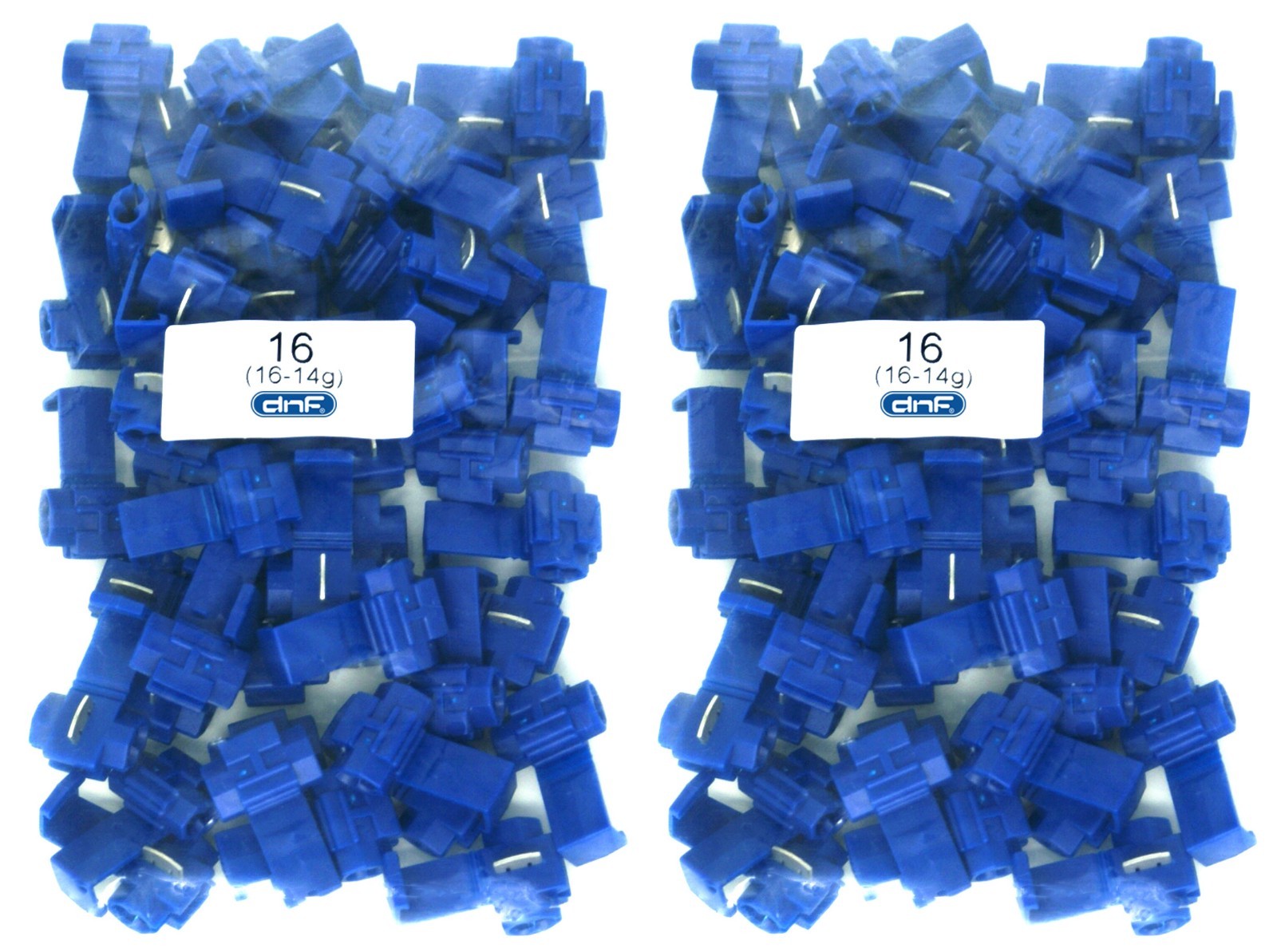 100 PACK 16-14 GAUGE BLUE QUICK SPLICE WIRE CONNECTOR TERMINAL – 100% COPPER