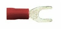 Vinyl Insulated #10 Size Fork Terminal 22-18 Gauge (Red) – 100 Pieces