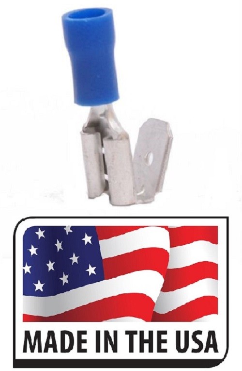 (50) Piggyback Electrical Quick Vinyl Disconnect (M/F) Terminal 16-14 ga. 1/4″