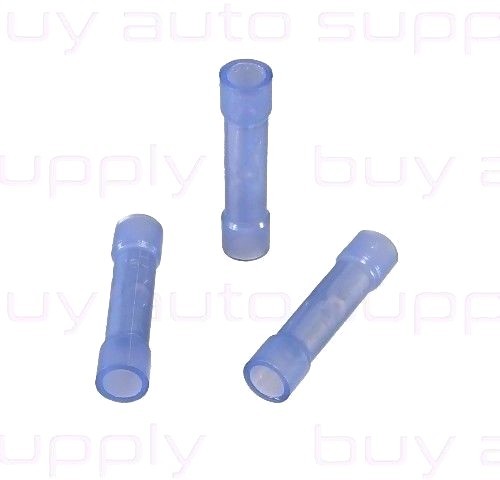 100x USA Made Blue 16-14 GA Nylon Seamed Butt Connector 14-16 Wire Installation