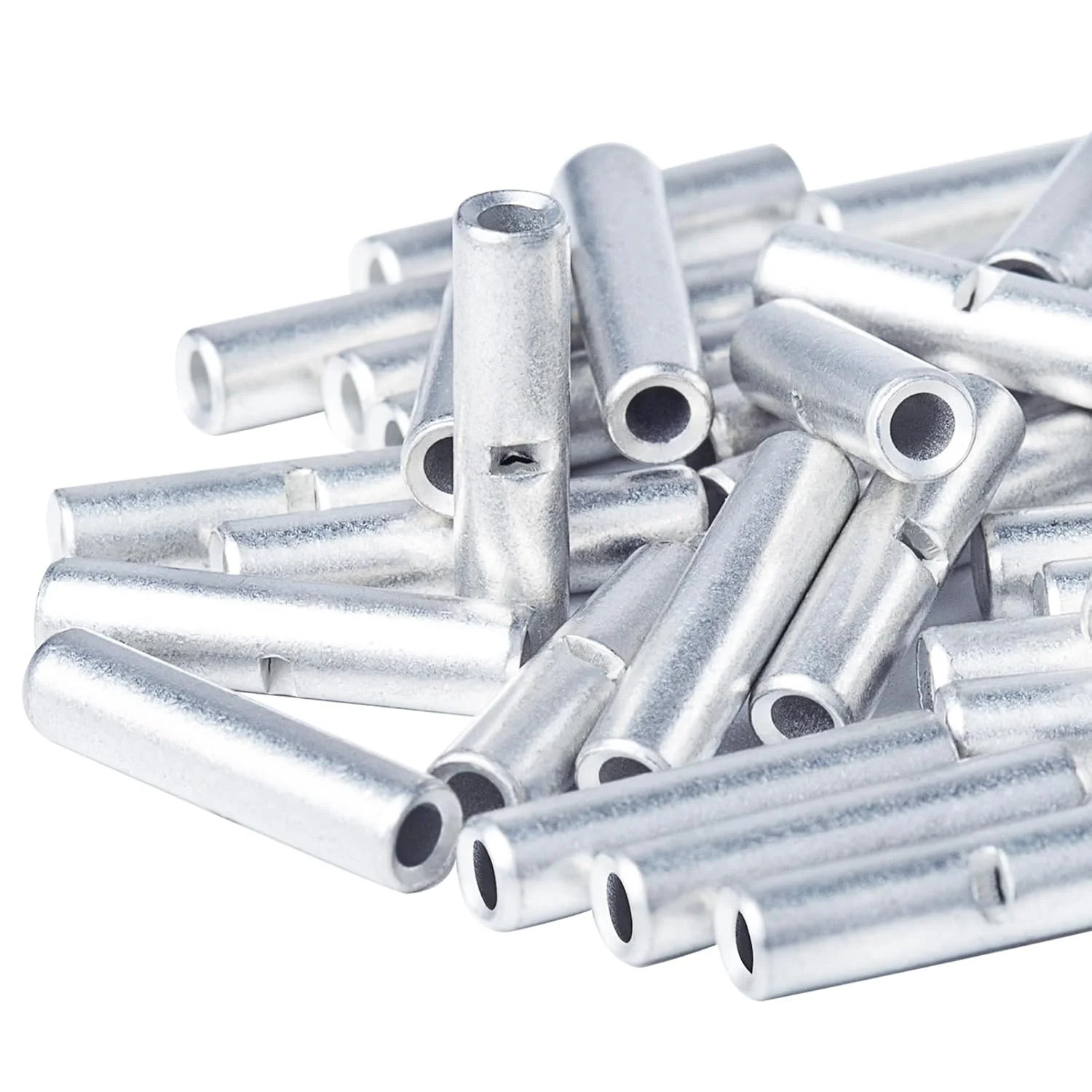 Listed Non-Insulated Butt Connectors, 100 Pcs Crimping Terminals, 22-16 AWG