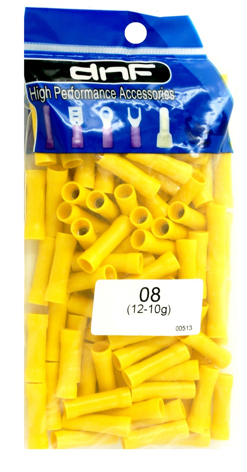 300 PACK COMBO 10-12 14-16 18-22 GAUGE VINYL BUTT CONNECTORS (100 PACK EACH)