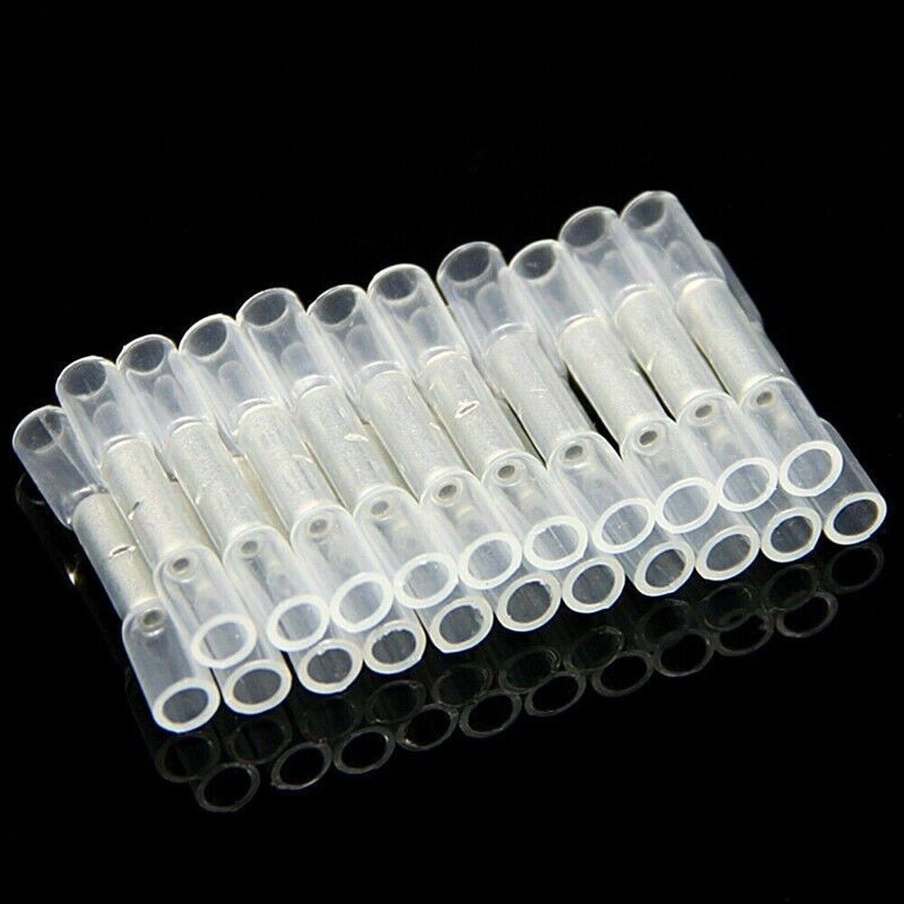 500PCS 26-24AWG Heat Shrink Wire Butt Connector Waterproof Crimp Splice Terminal