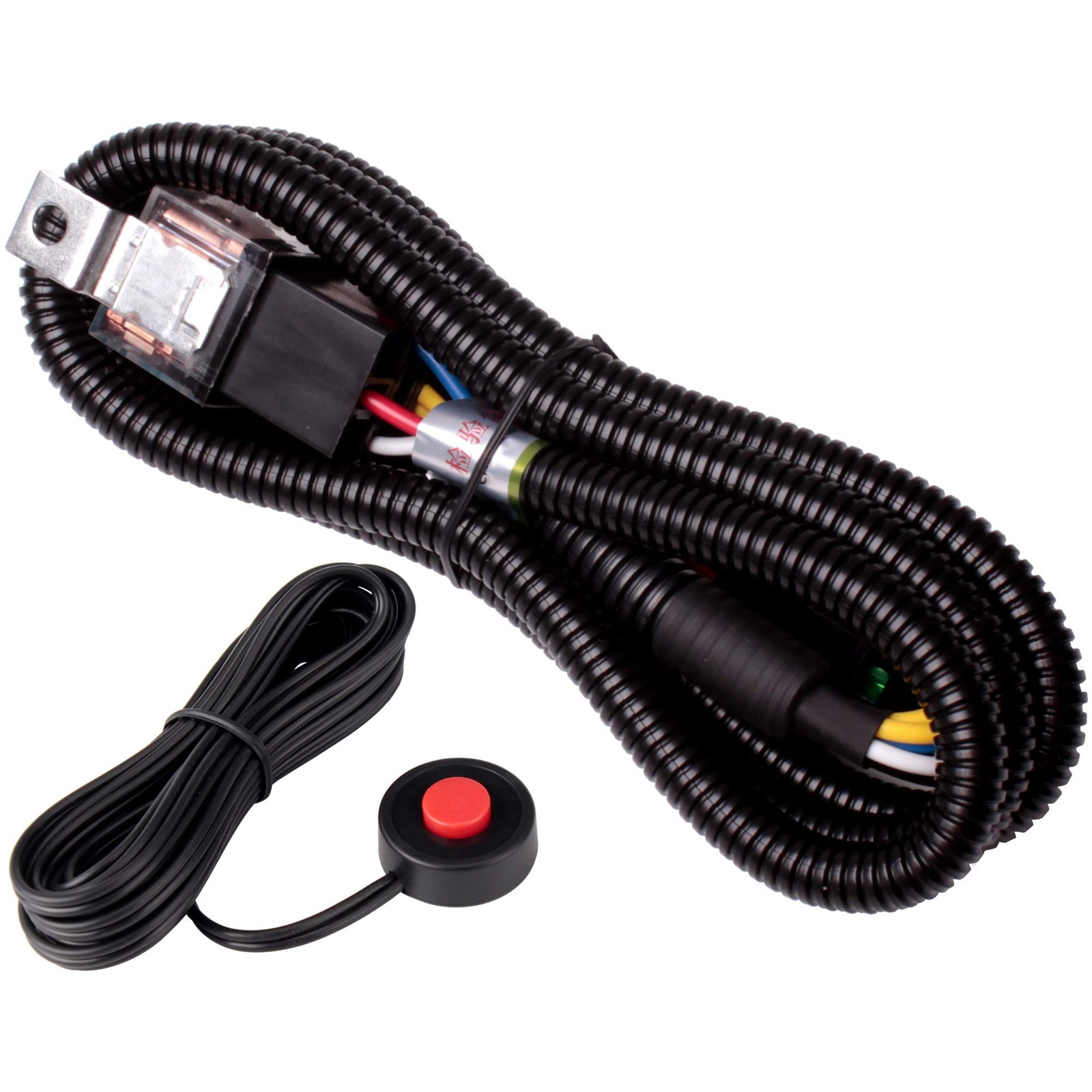 12v Car Horn Relay Wiring Kit and Horn Push Button with 3 Meters Wire Wiring