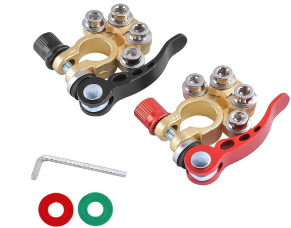 2 Battery Terminal Connectors Quick Release Disconnect for SAE/JIS Type A Copper