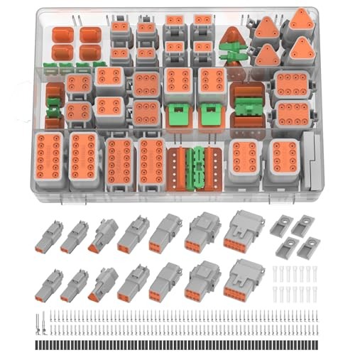 302PCS Deutsch Connector Kit, IP67 Waterproof Electrical Plugs DT