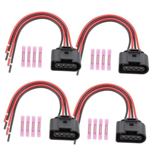 4PCS Ignition Coil Connector 4Pin Harness Wiring Pigtail Fit for Audi A3 A4 A5