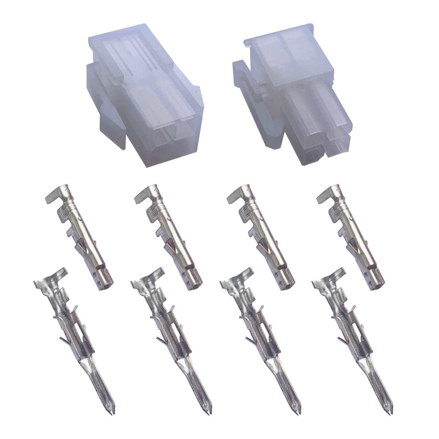 8-Piece 4-Pin Connector Set, 18-24AWG, 4.2mm, 0.0165, Disconnect Terminal